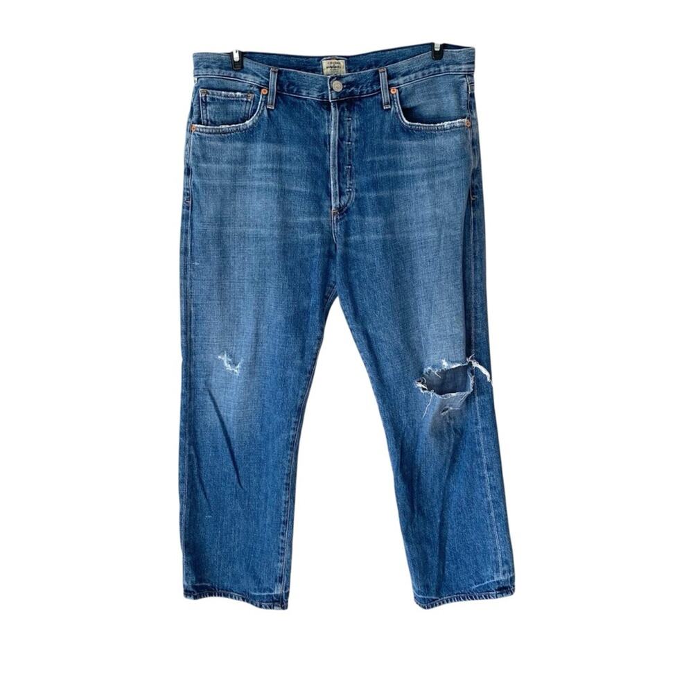Citizens of Humanity Emery High Rise Relaxed Crop Jeans size 30 Button Fly - Picture 2 of 9